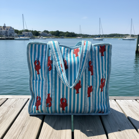 Blue Lobster Tote