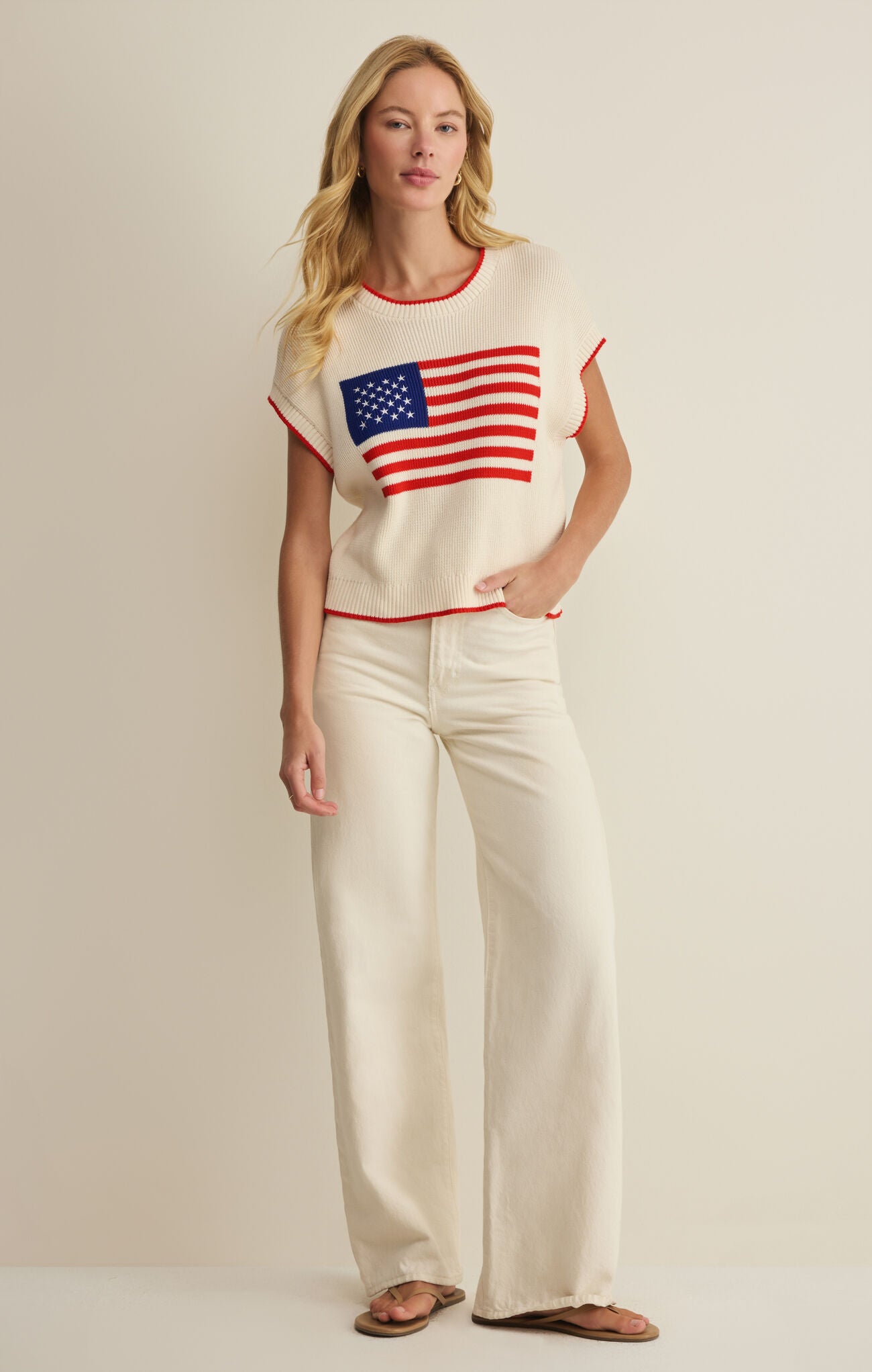 Sleeveless Patriot Sweater
