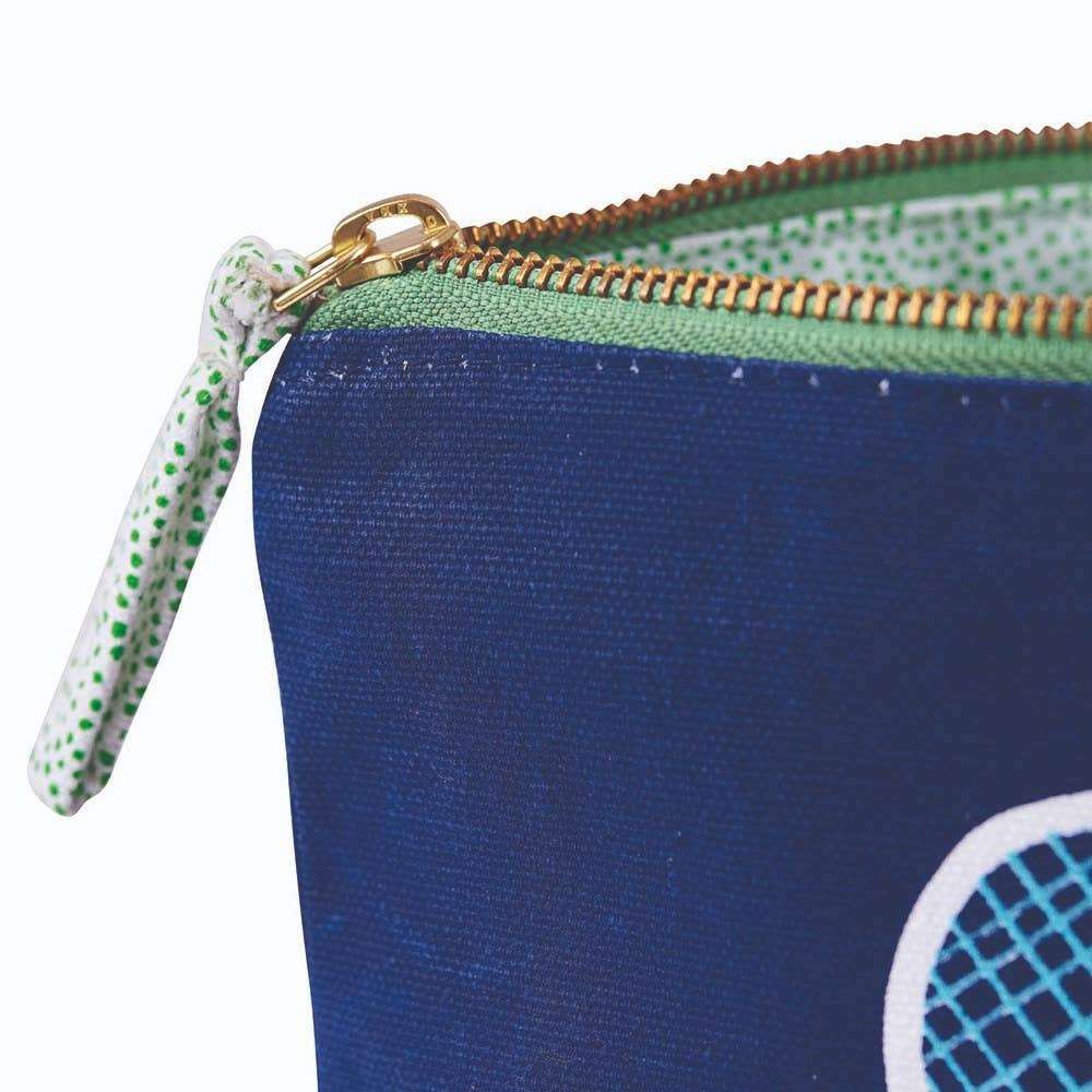 Tennis Navy Solo Medium Canvas Pouch