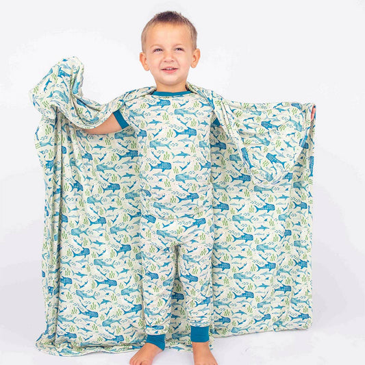 Shark Friends Ocean Animals Bamboo Baby Swaddle Blanket