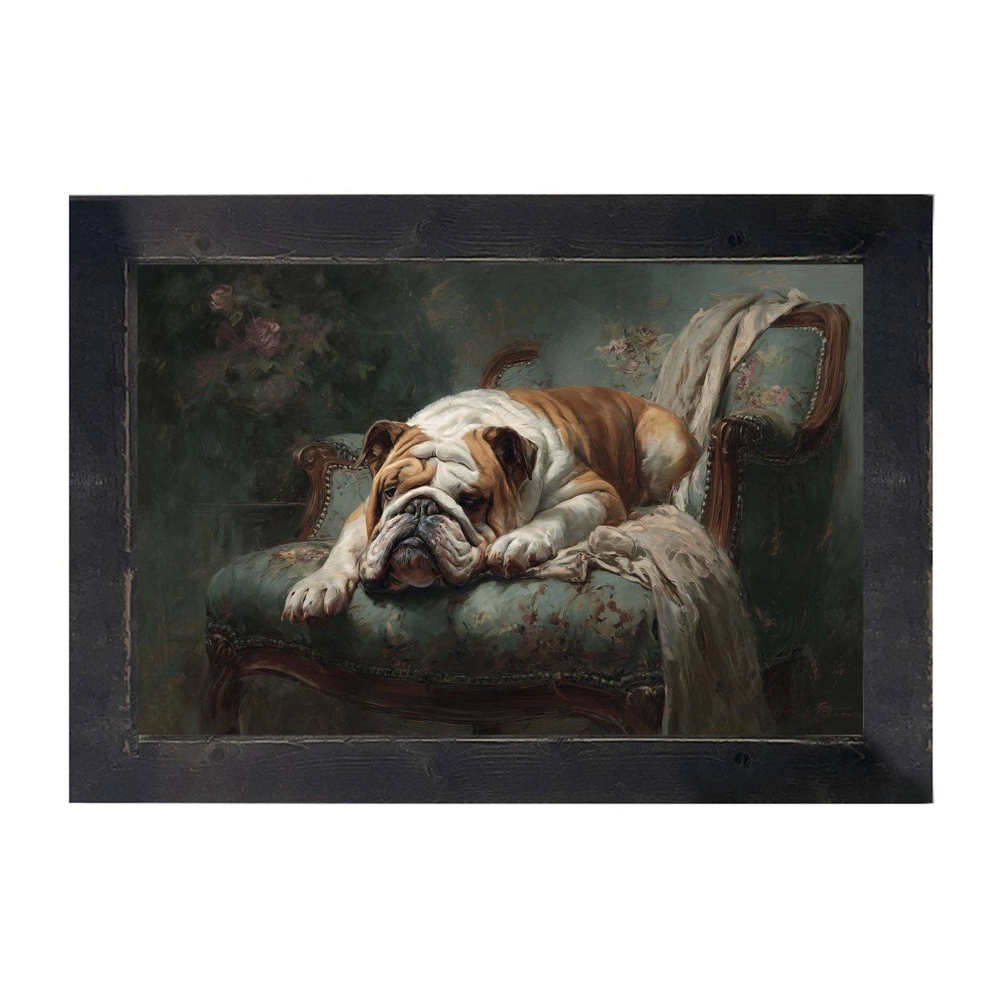 Armchair with Bulldog - Horizontal Frame