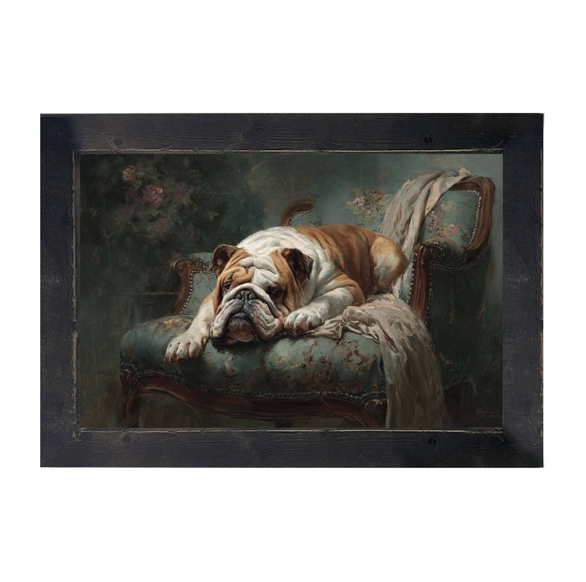 Armchair with Bulldog - Horizontal Frame