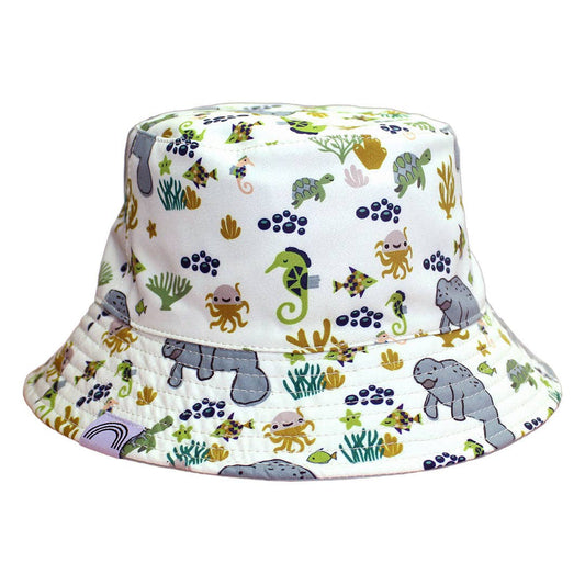 Manatee Kids Bucket Hat Reversible Style