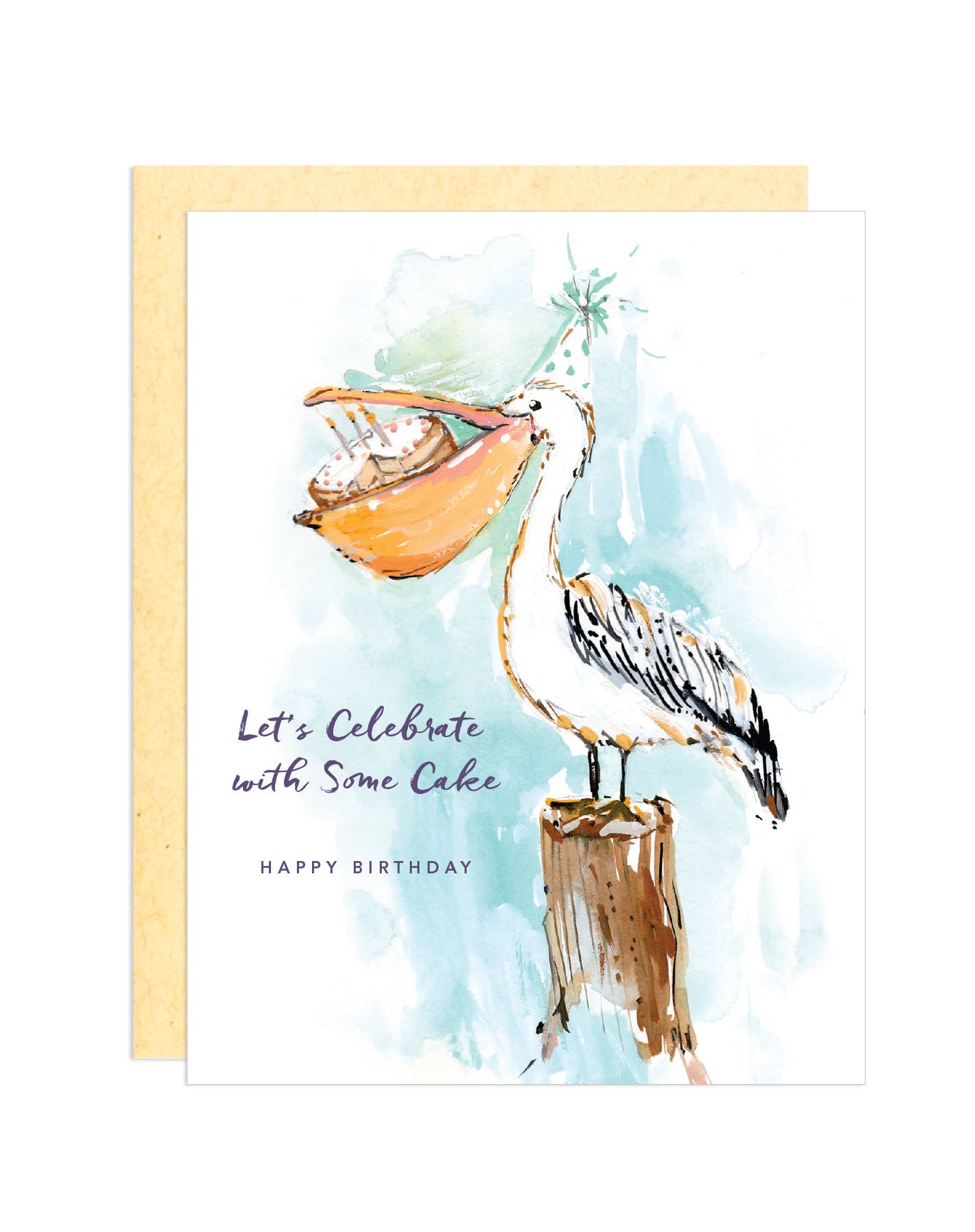 Pelican Birthday Card
