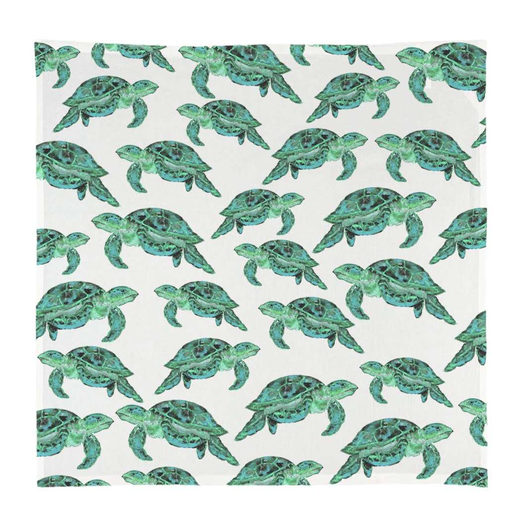 Blue Sea Turtles Square