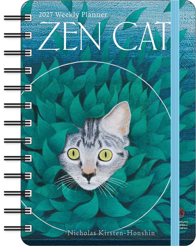 Zen Cat 2027 Weekly Planner Calendar by Kirsten-Honshin Nicholas