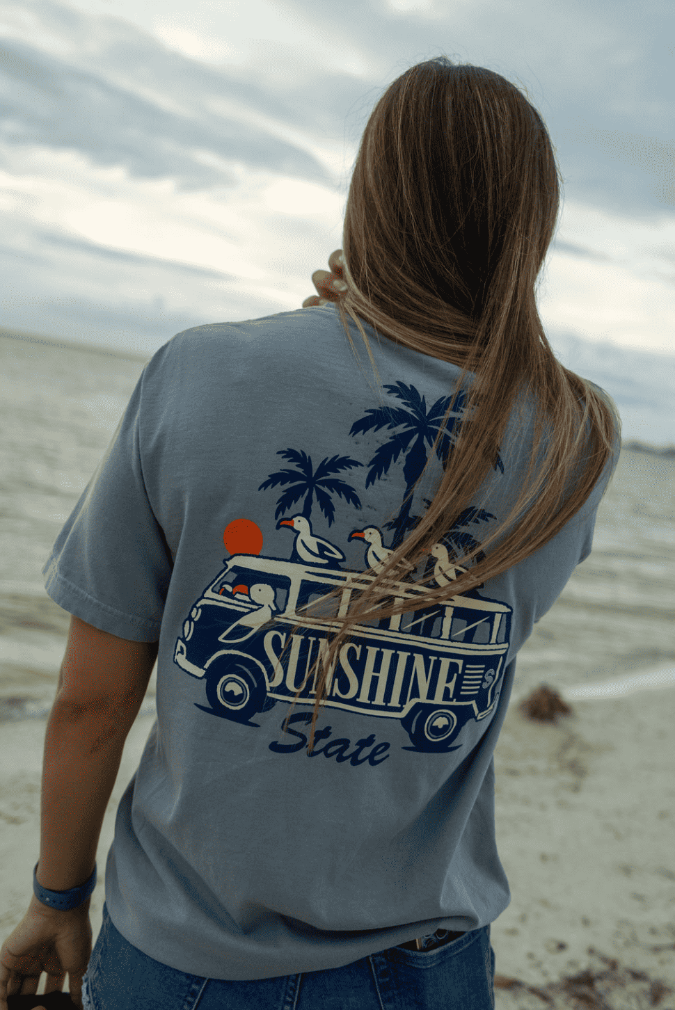 Seagull Road Trip T-Shirt | Florida Coastal Tee