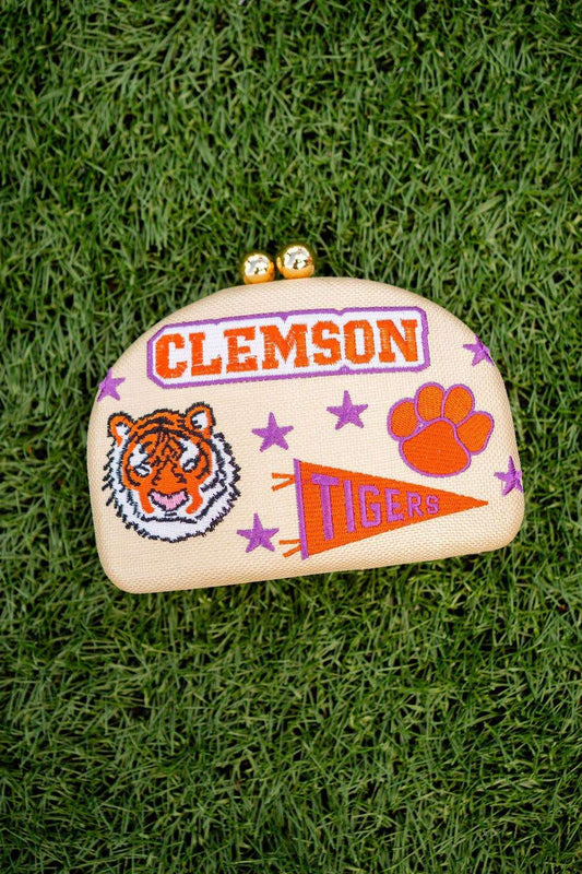Tigers- Embroidered Clutch- WS