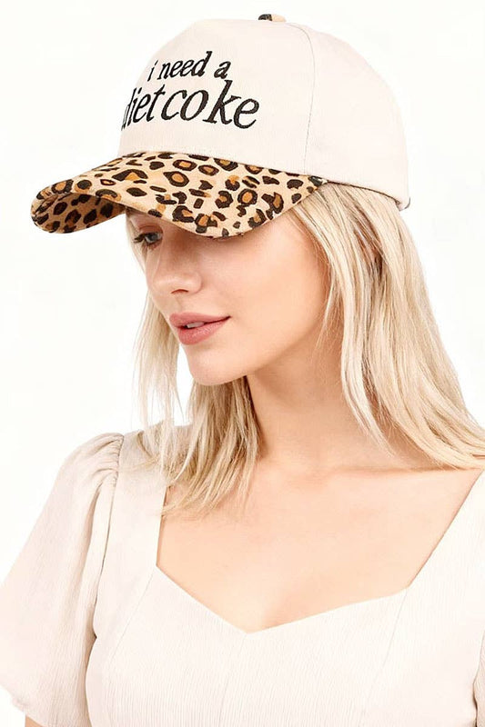 I Need A Diet Coke Two Tone Lettering Trucker Hat Cotton Cap