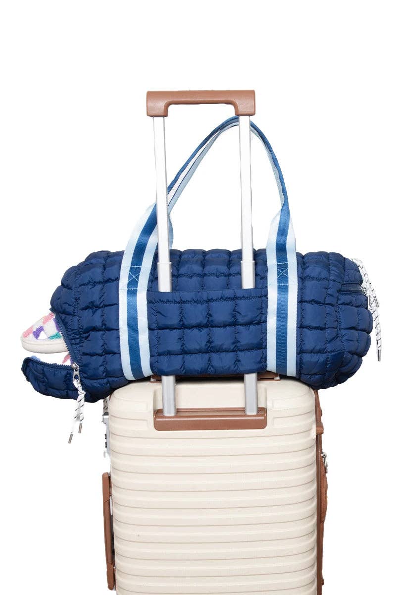 Navy Striped Women's Weekender Bag