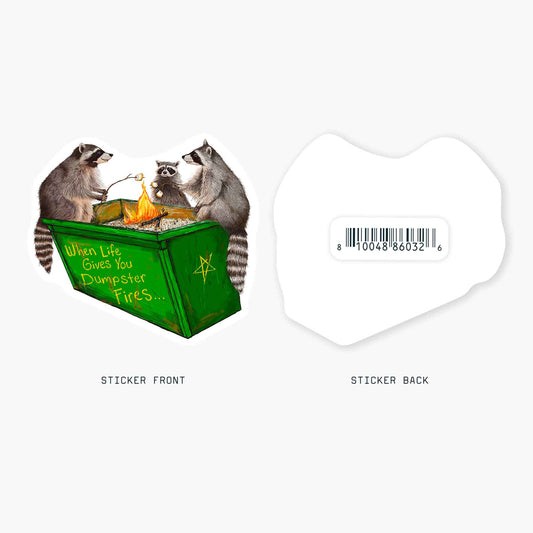 Dumpster Fire - 3" Art Sticker