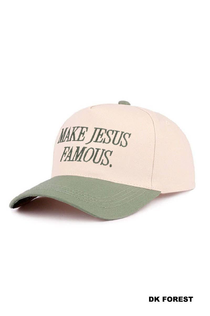 Make Jesus Famous Two Tone Cotton Hat
