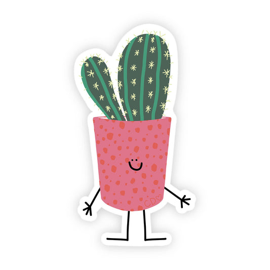 Cactus Doodle Friend Decal Sticker