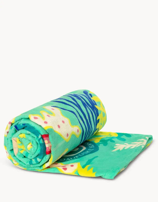 Golden Mermaid Beach Towel