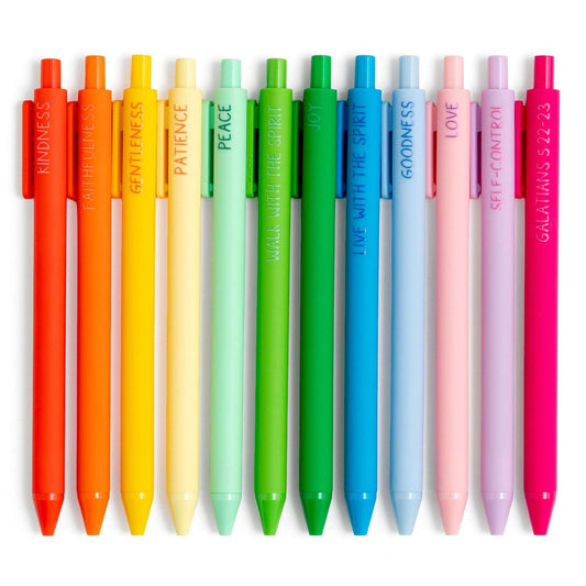 Fruits of the Spirit Faith-Inspired Pen Set of 12