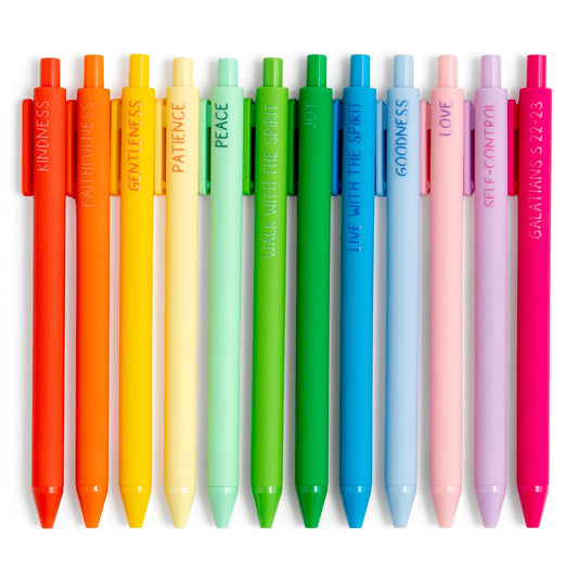 Fruits of the Spirit Faith-Inspired Pen Set of 12