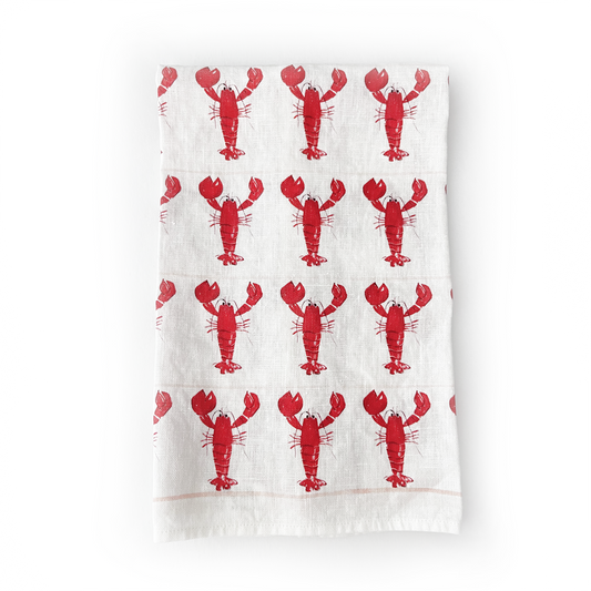 Lobsters Linen Kitchen Towel