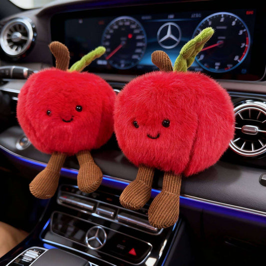 Creative Apple Plush Keychain Toy for Casual Style