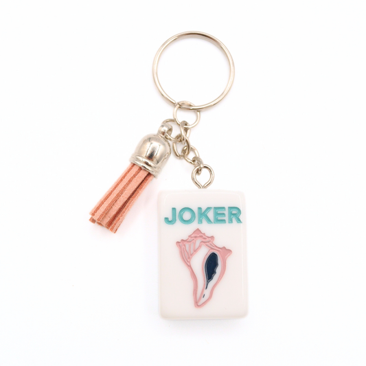 Mahjong Tile Keychain Whelk Joker