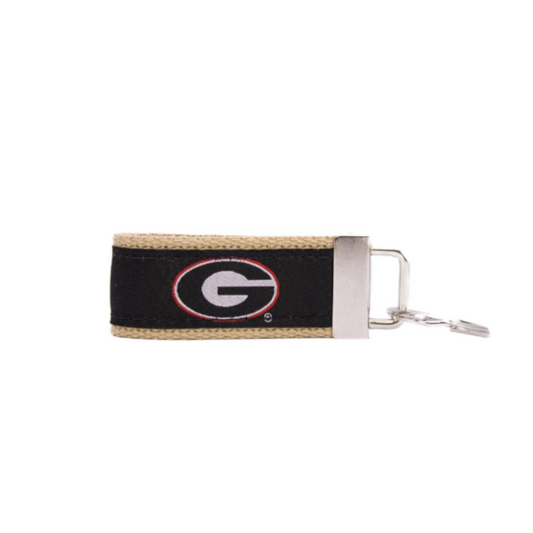 Georgia Bulldogs Collegiate Woven Ribbon Key Chain