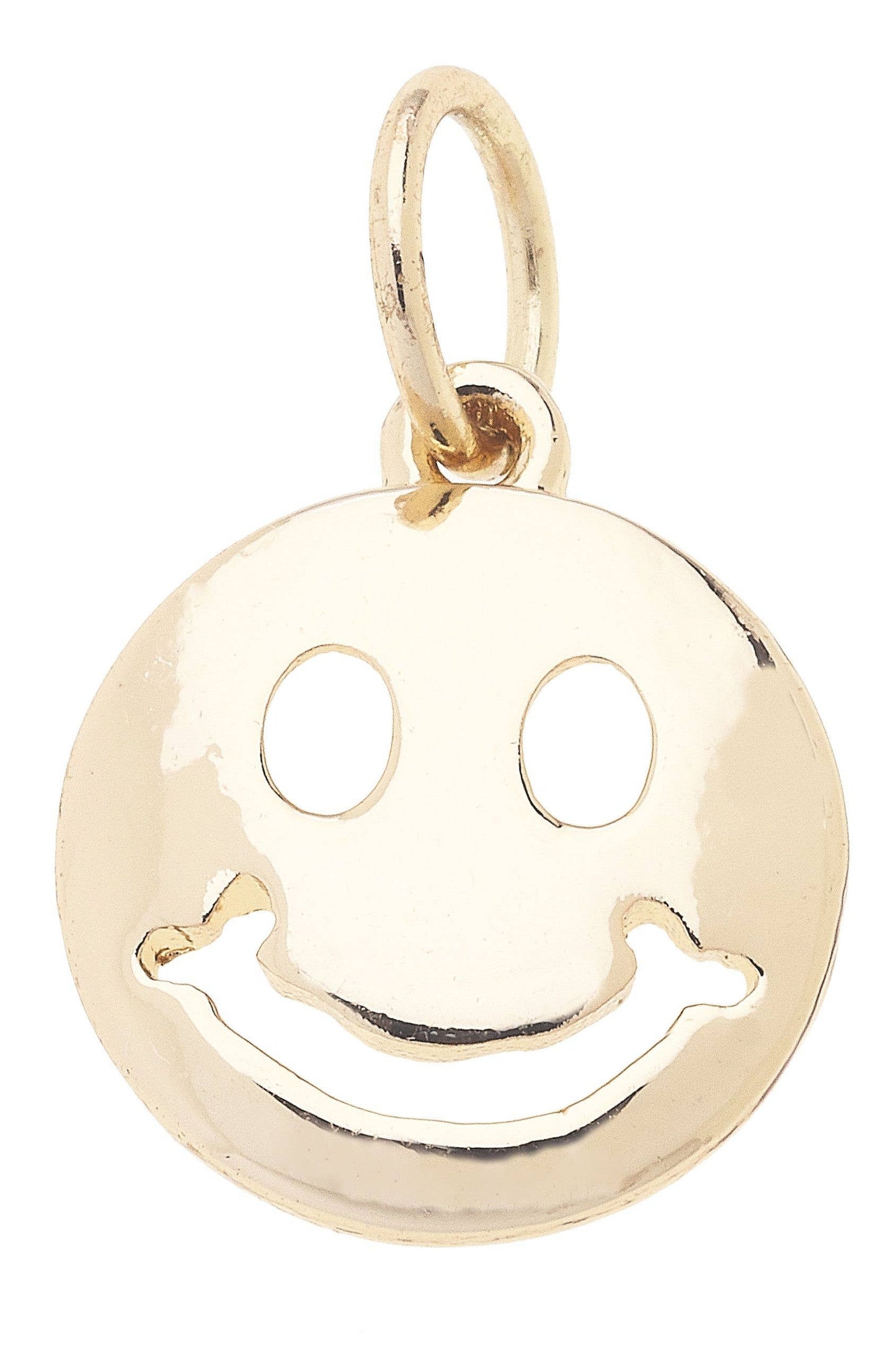 Smiley Face Charm in Shiny Gold