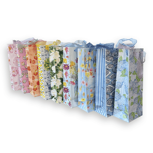 Crak Dot Bam Mahjong Tiles Paper Wine Bag