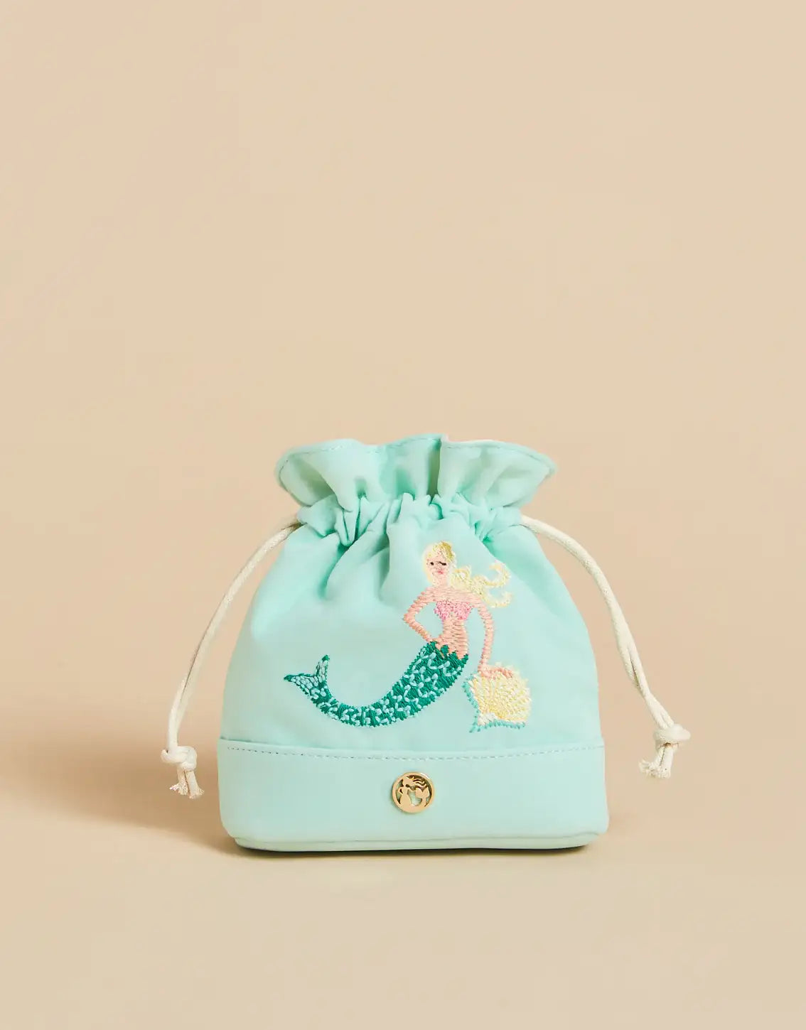 Keepsake Drawstring Mermaid Shell Seafoam