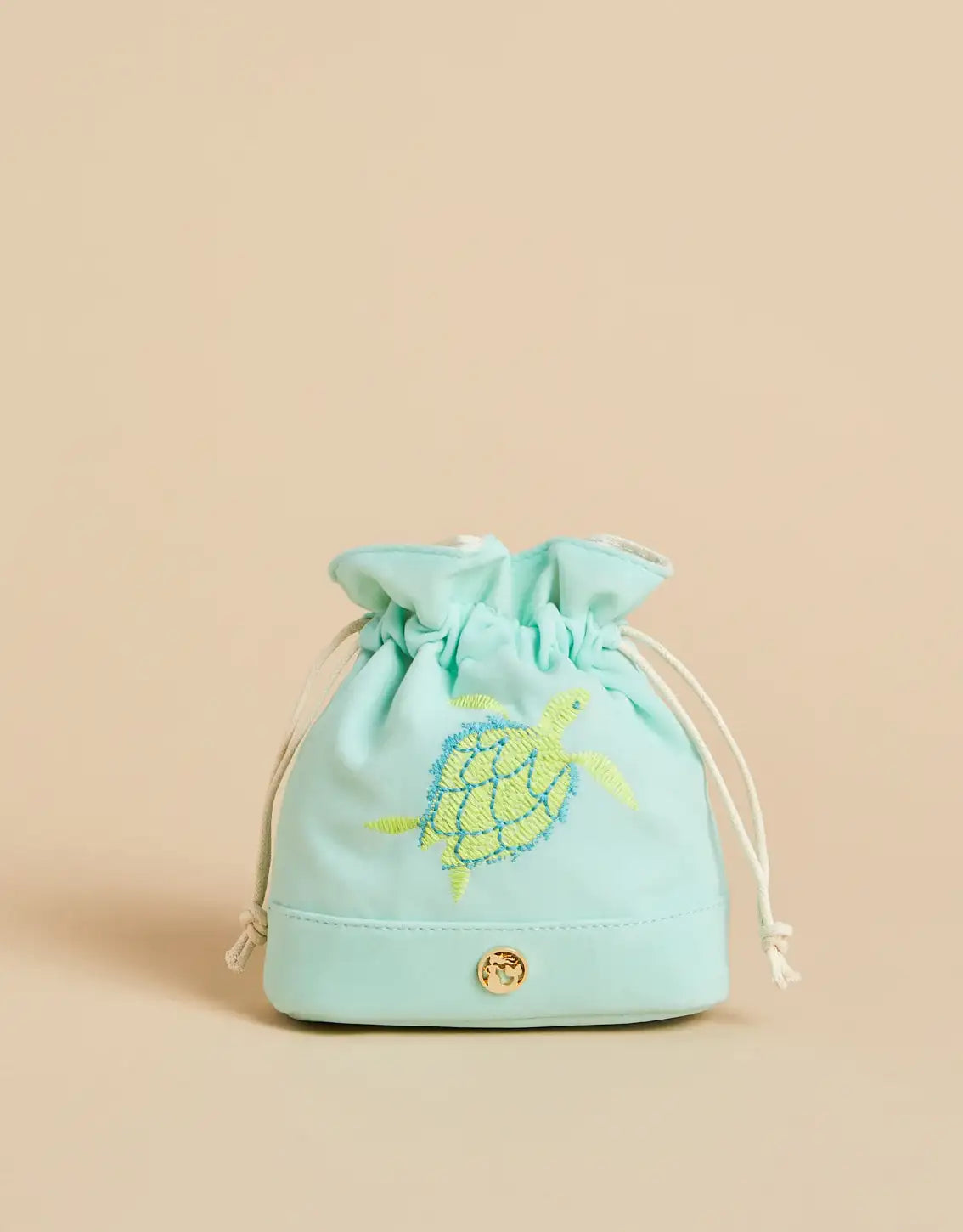 Keepsake Drawstring Turtle Seafoam