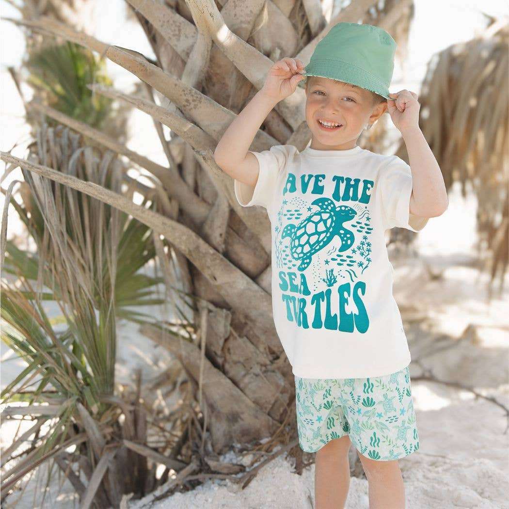 Save the Sea Turtles Ocean Conservation Cotton Toddler Shirt