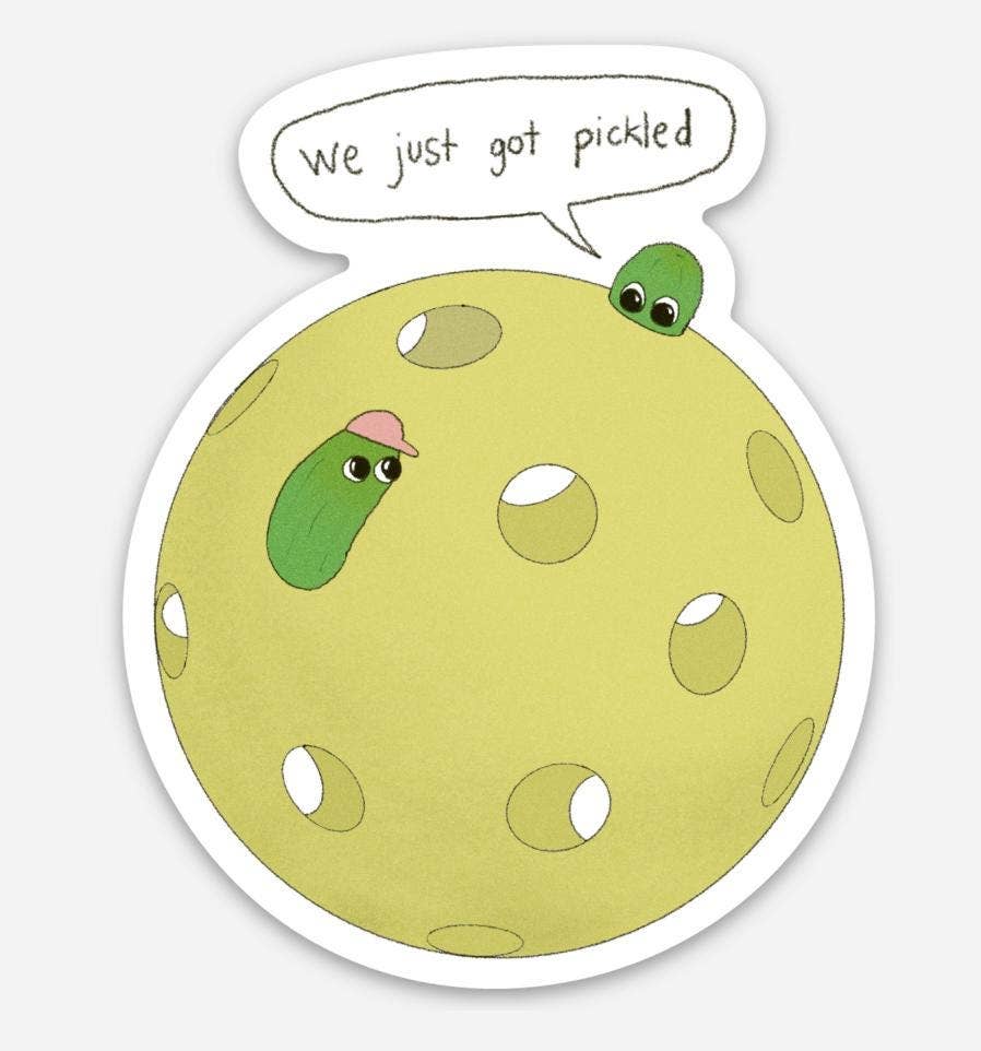 Pickles Pickled Pickleball Sticker