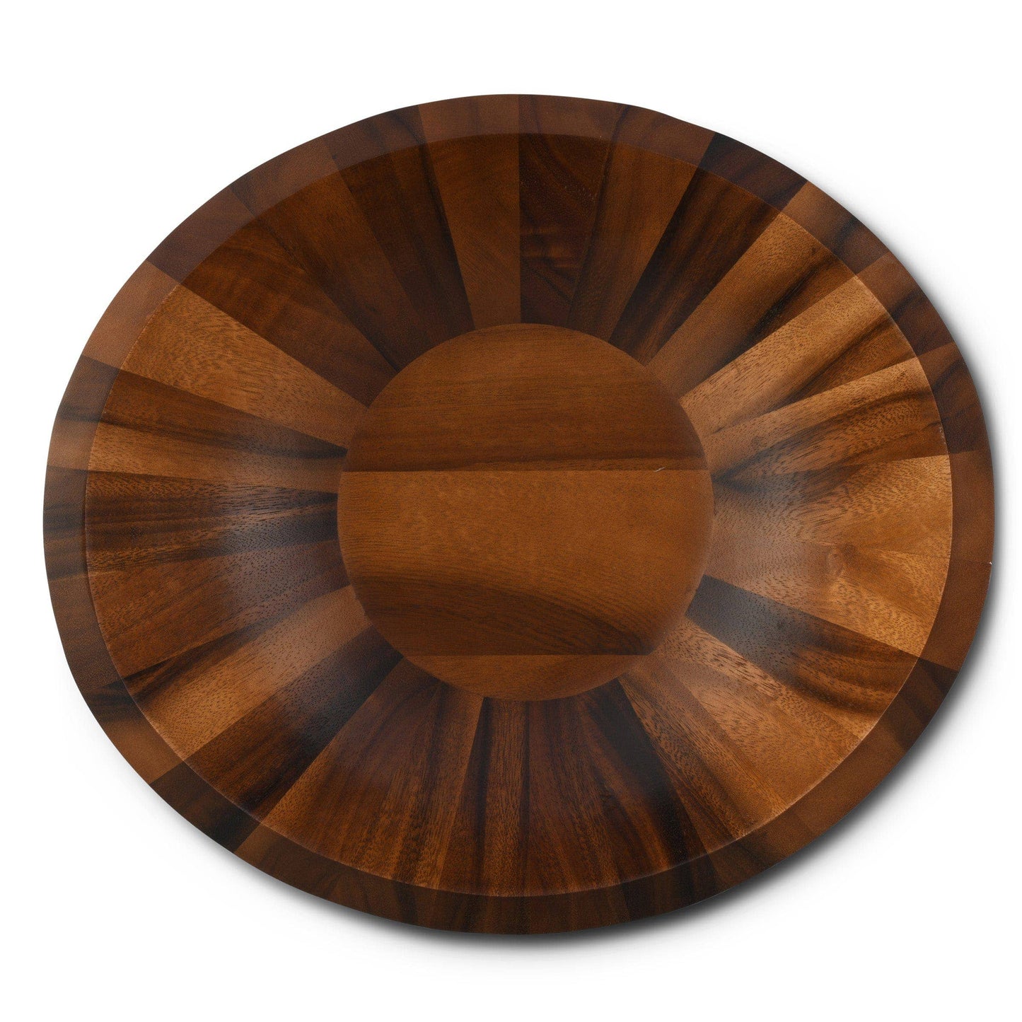Munich Pattern Large 11” Acacia Wood Salad Bowl