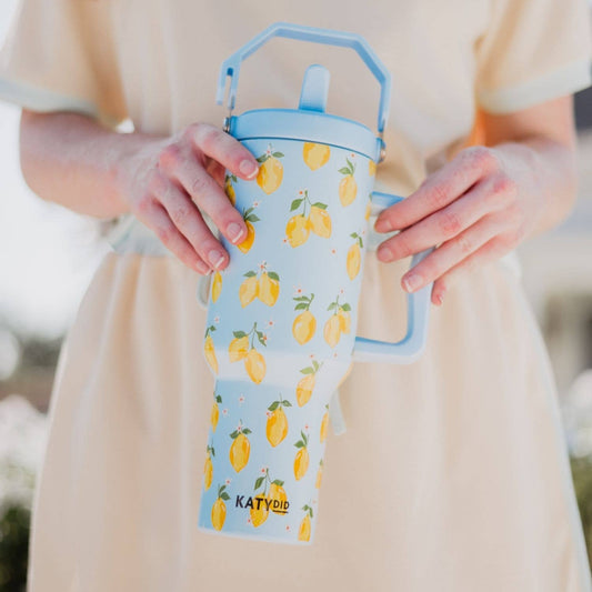 Zesty Lemons 38 Oz Tumbler Cup College Grad Gift