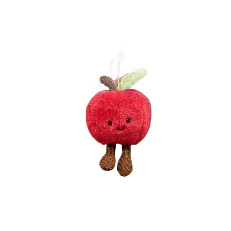 Creative Apple Plush Keychain Toy for Casual Style