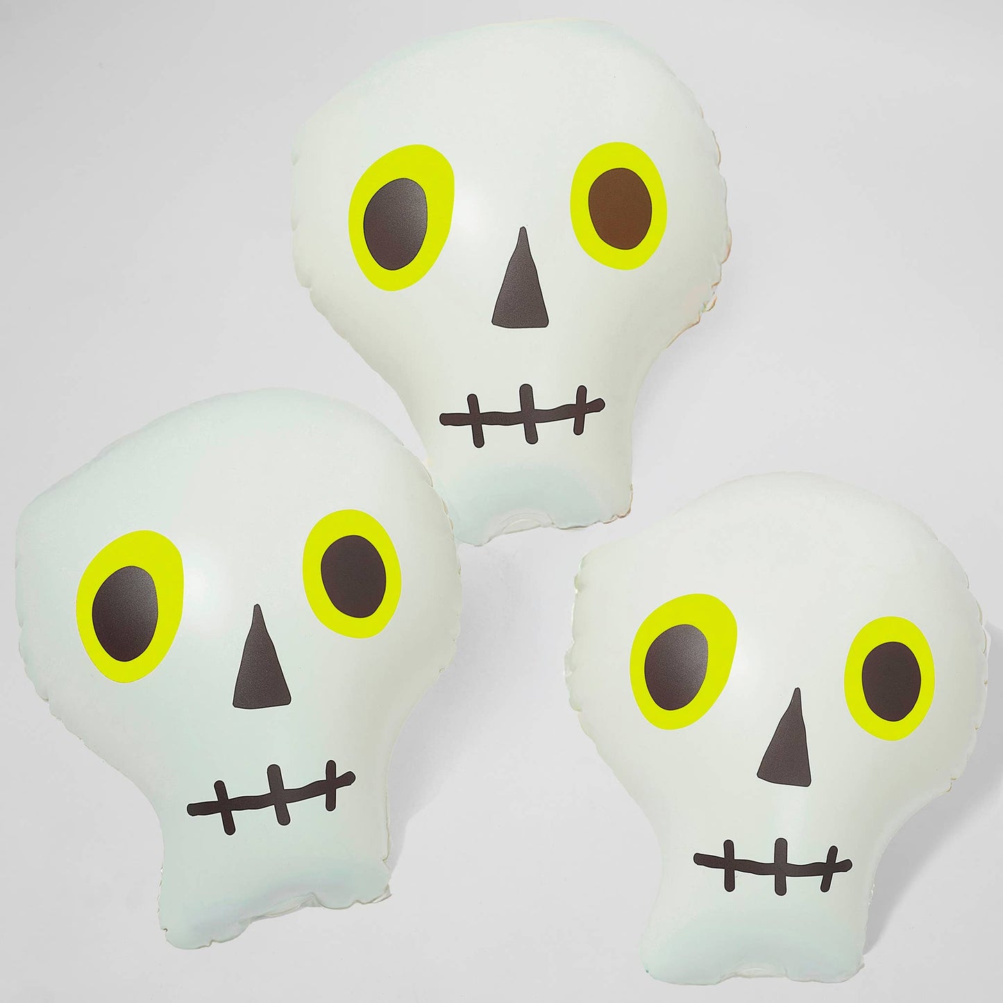 Halloween Light Up Hanging Skulls Bone Set of 3