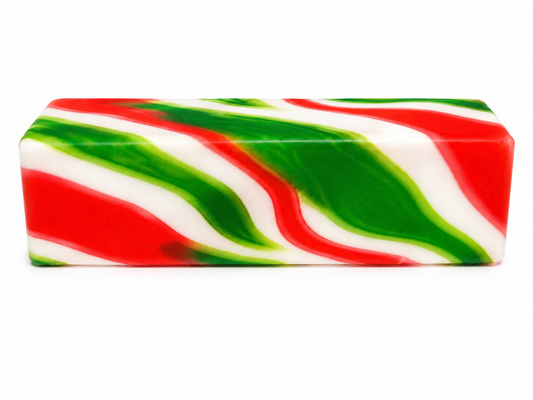 Holiday Swirl Butter Squishy – Christmas Candy Cane Slow Rise Sensory Toy