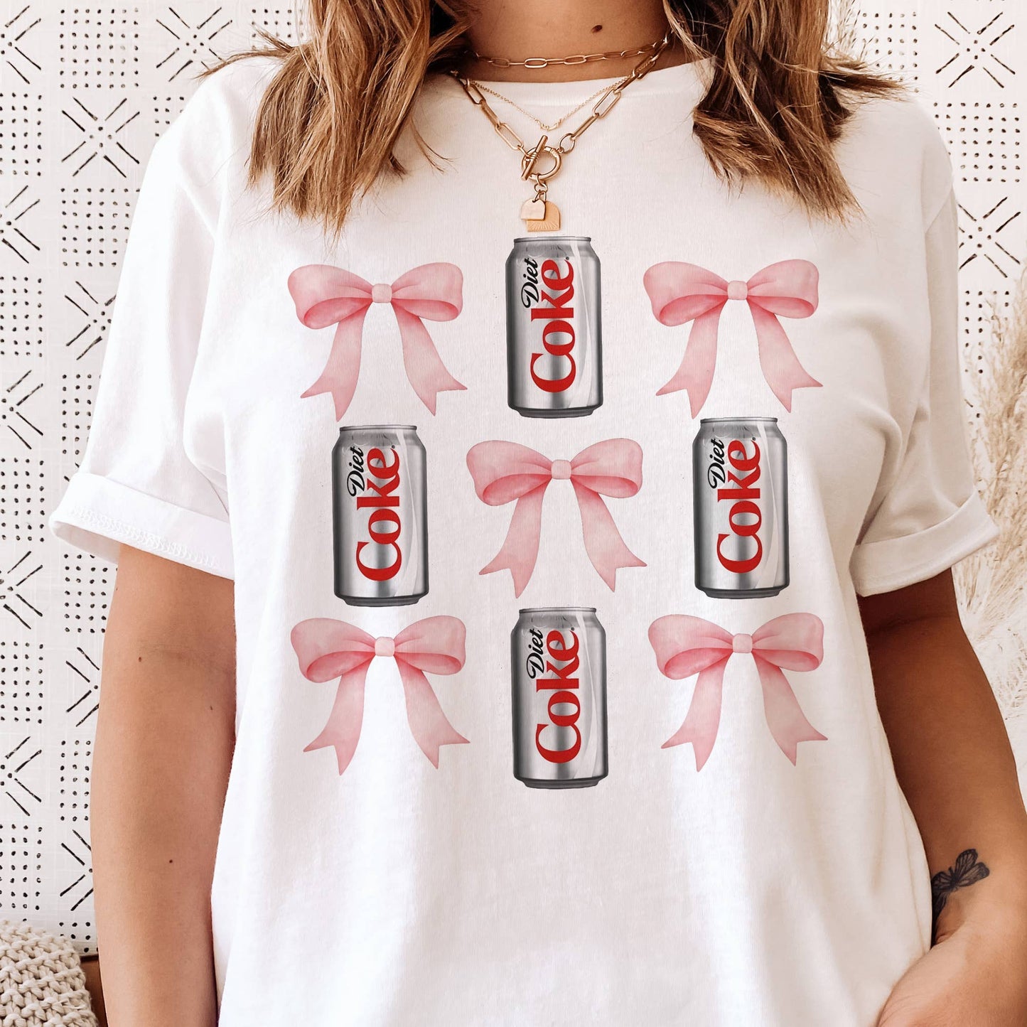 Diet Coke Pink Bow Graphic Tee