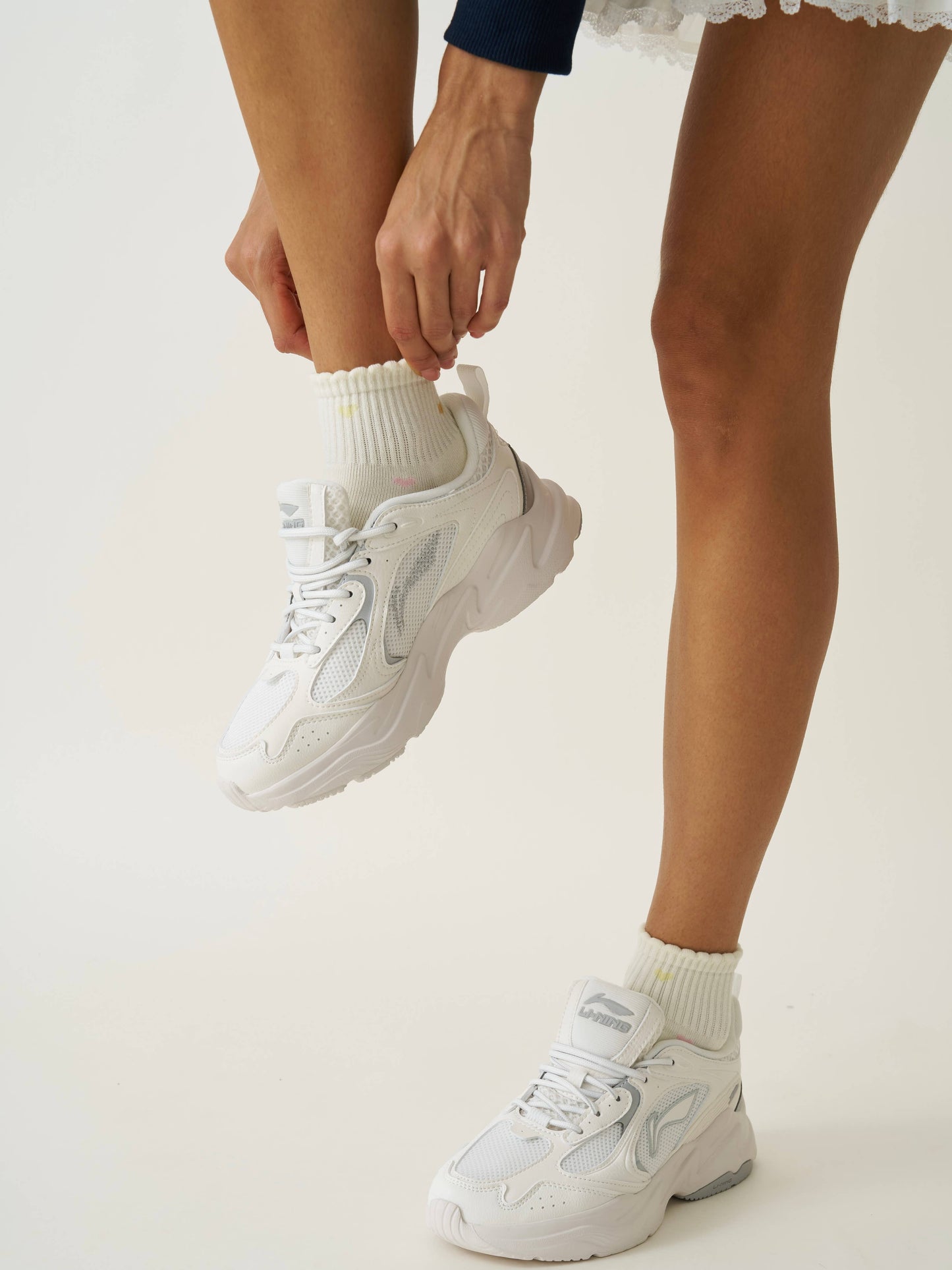 Cropped Crew Grip Sock - Mini Heart