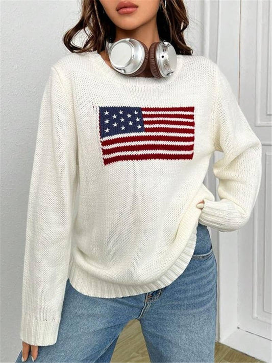 American Flag Knit Sweater