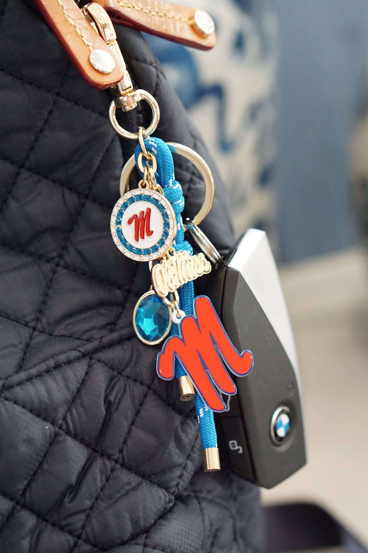 Ole Miss Rebels Cluster Bag Charm in Red