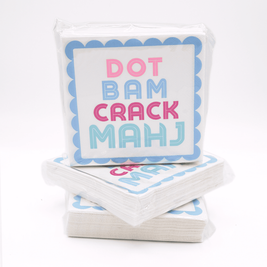 "Dot Bam Crack MAHJ" Cocktail Napkins
