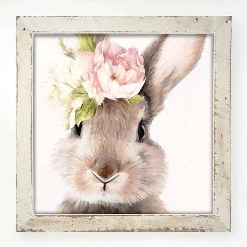 Bunny with peonies