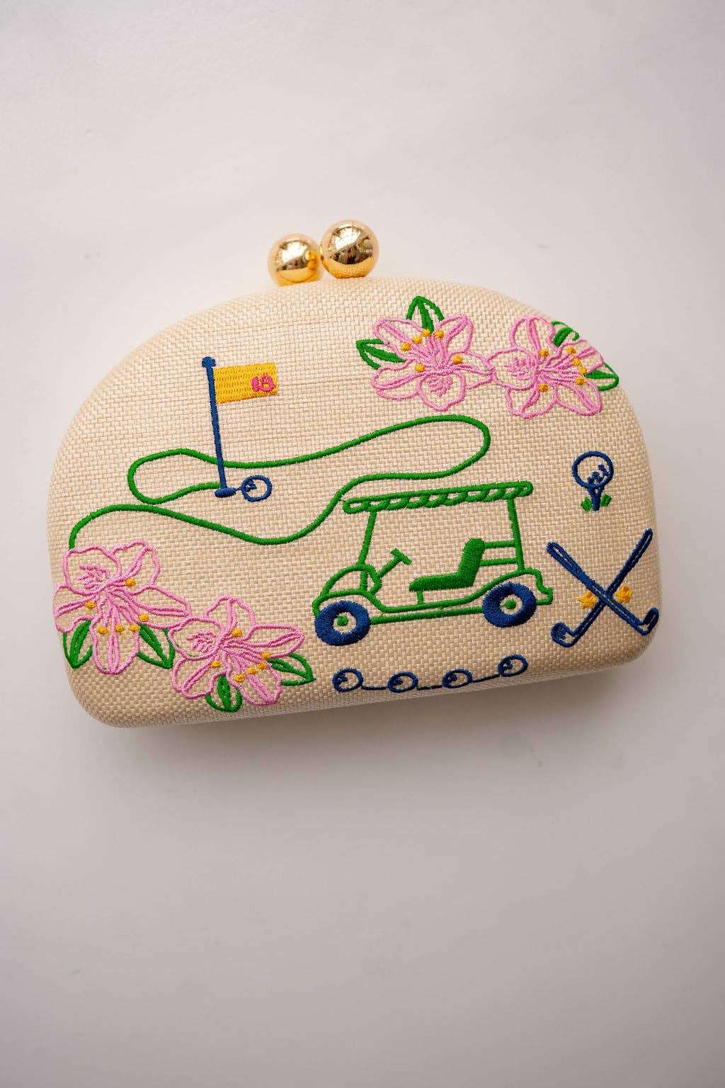 Golf Clutch- Embroidered