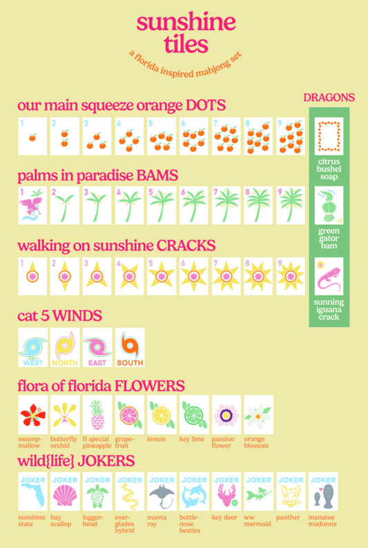 "Sunshine Tiles" FL Inspired Mahjong Set