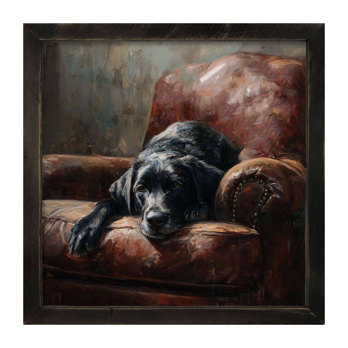 Armchair with Black Lab