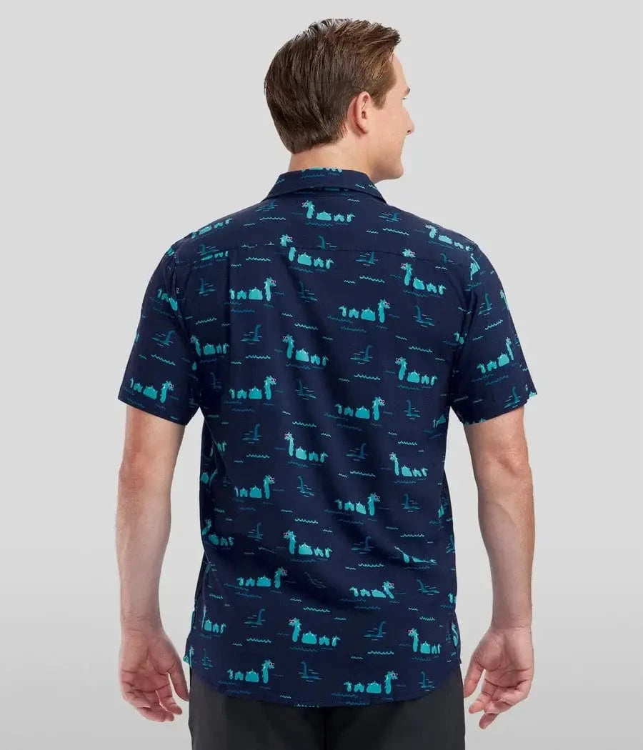 Nothin' But Nessy Men's Hawaiian Shirt - Cryptid Button Down