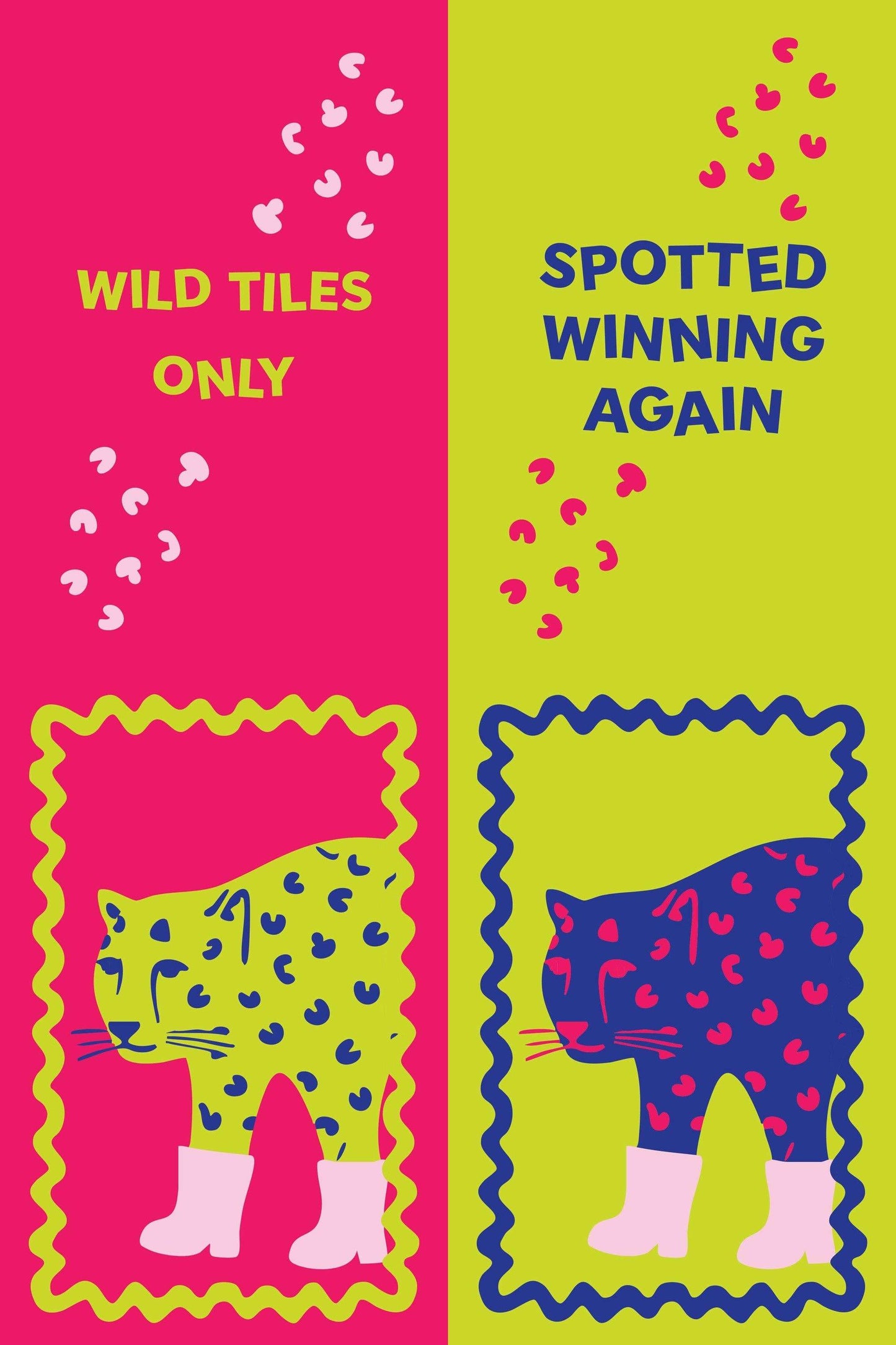 Cheetah Mahjong Shufflers Set of 2