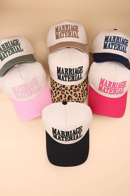Marriage Material Two Tone Canvas Cotton Cap