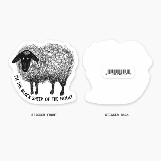 Black Sheep - 3" Art Sticker