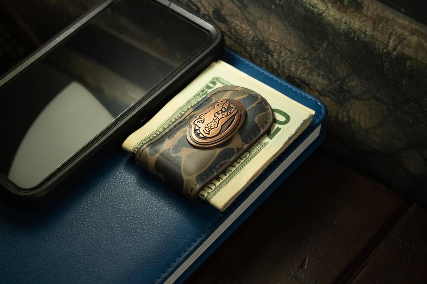 Florida Gators Camo Leather Money Clip.