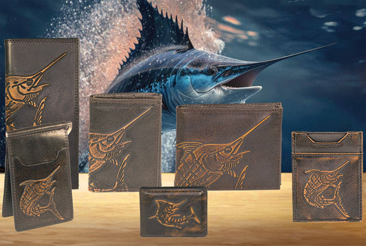 Marlin Burnished Leather Bifold Wallet